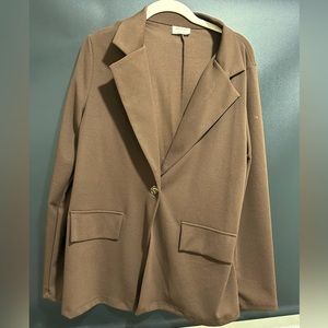 Brown Polyester Blazer